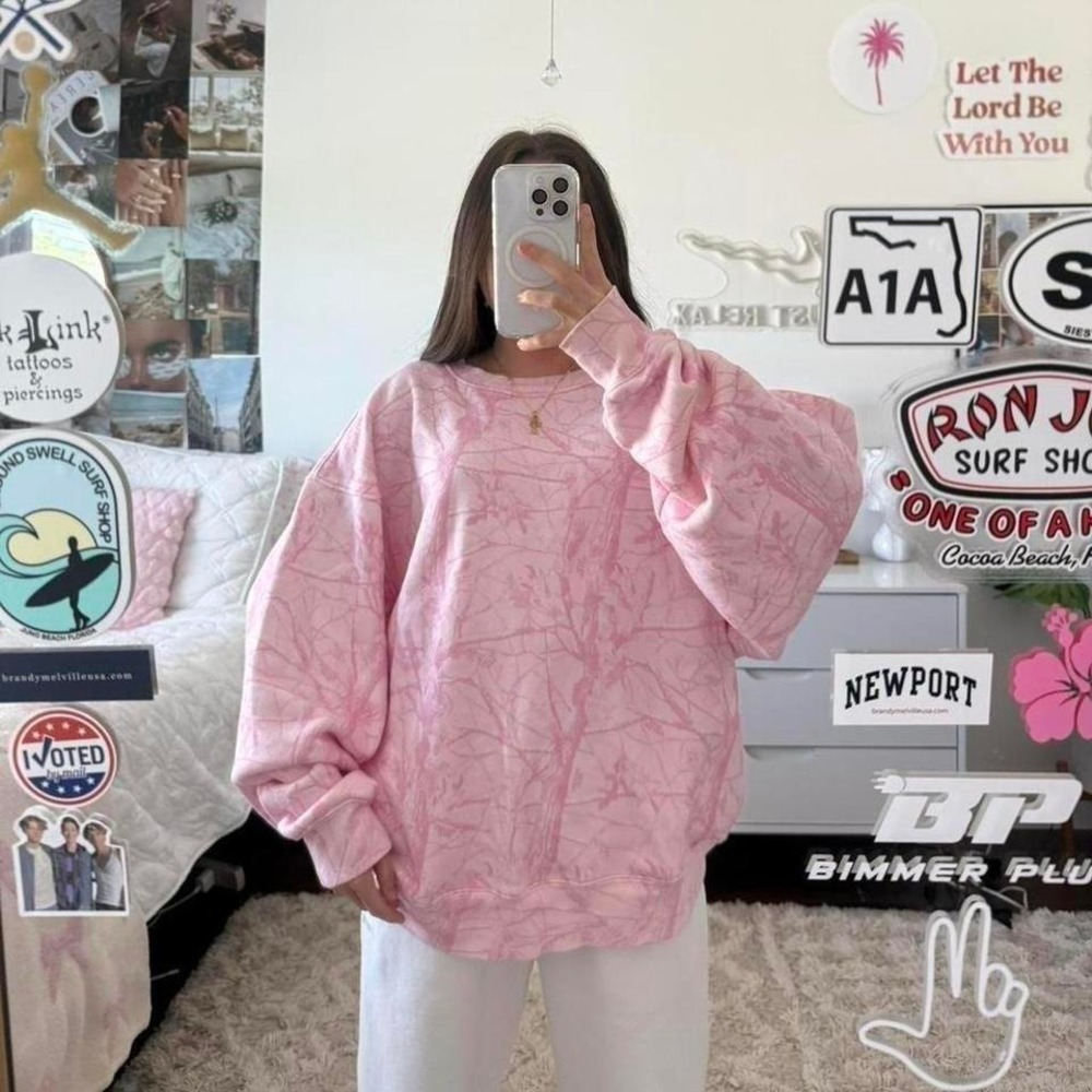 dairy boy bubble gum camo crewneck - Picture 2 of 8